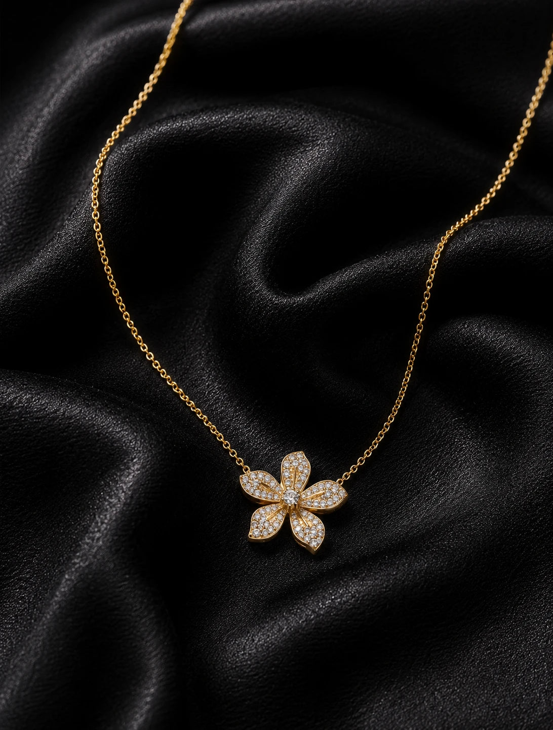 Swannah Crystal Blossom Necklace