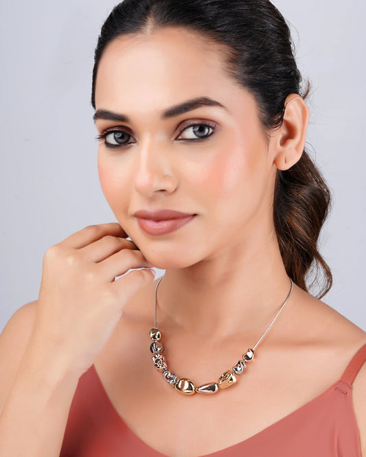 Swannah Tri Tone Necklace