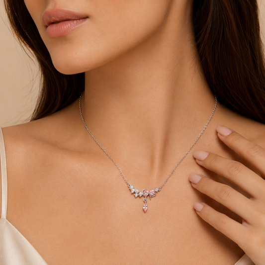Swannah Pink Blossom Necklace
