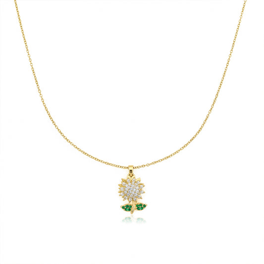 Swannah Sunflower Bloom Necklace