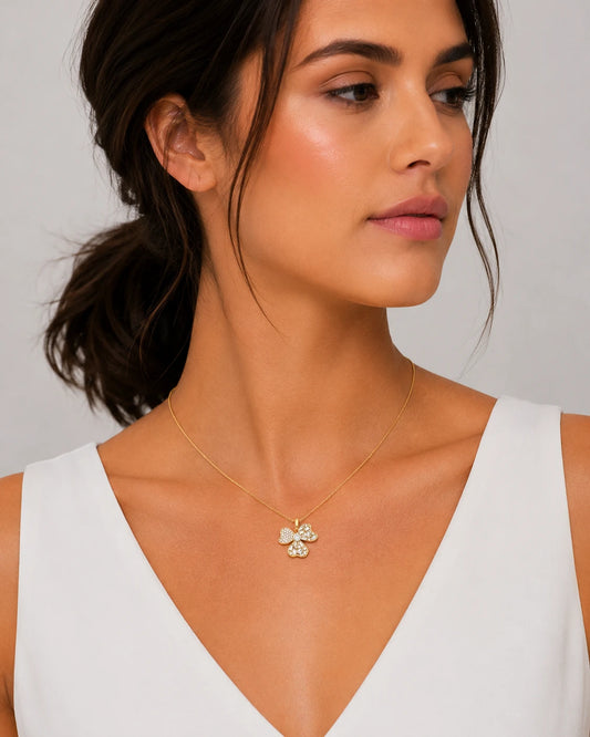 Swannah Crystal Flower Necklace