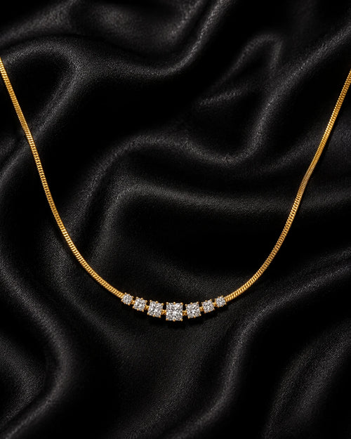 Swannah Princess Cut Crystal Necklace
