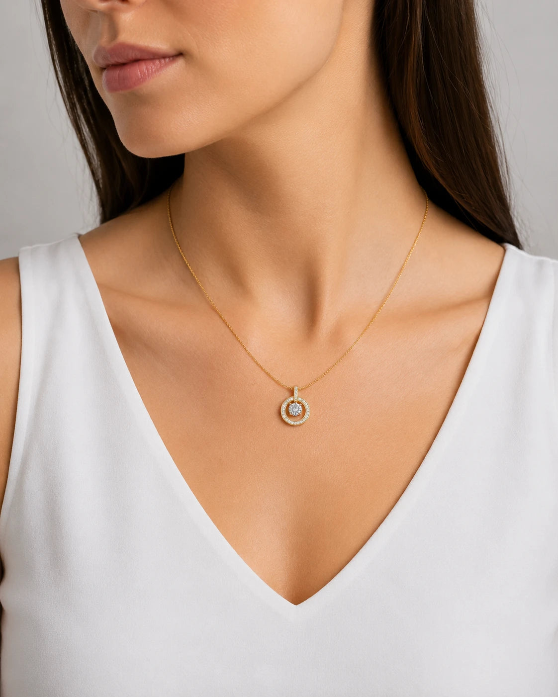 Swannah Celestial Halo Necklace