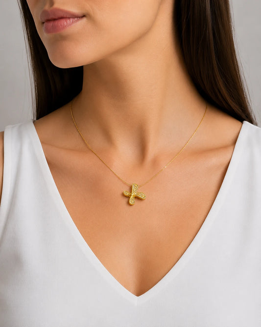 Swannah Golden Whirl Necklace