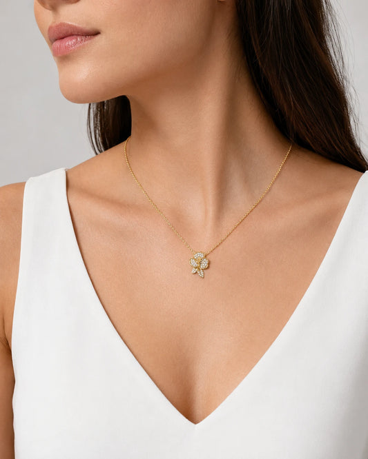 Swannah Crystal Bloom Necklace