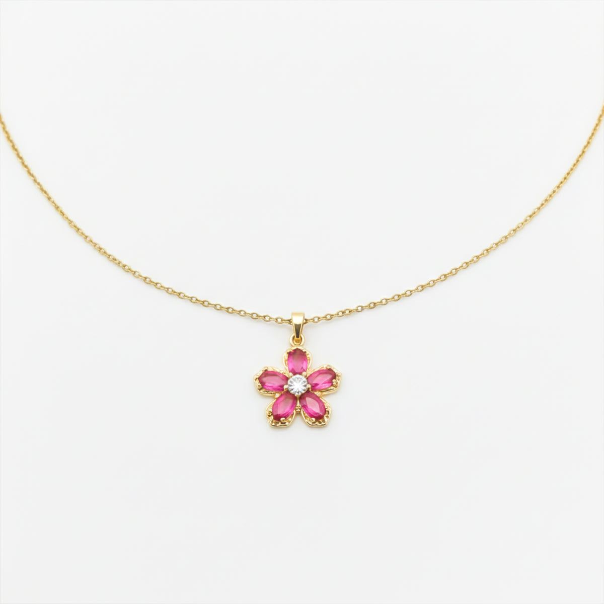 Swannah Pink Blossom Necklace