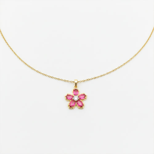 Swannah Pink Blossom Necklace