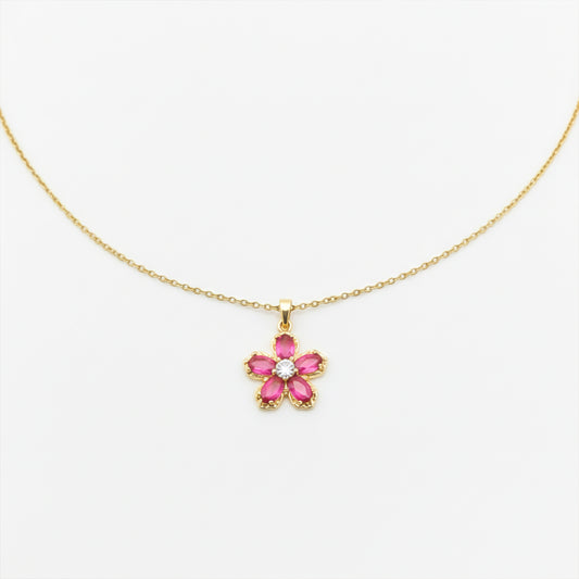 Swannah Pink Blossom Necklace