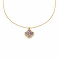 Swannah Lavender Clover Necklace