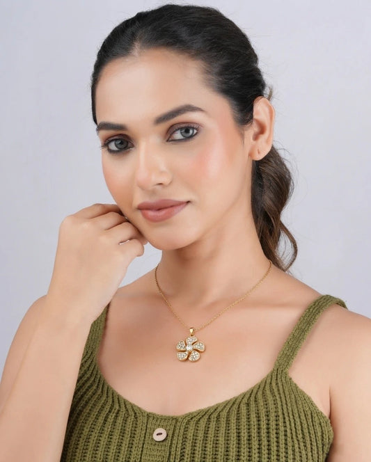 Swannah Crystal Flower Necklace