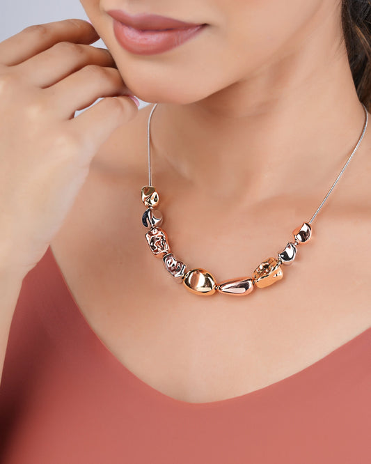 Swannah Tri Tone Necklace