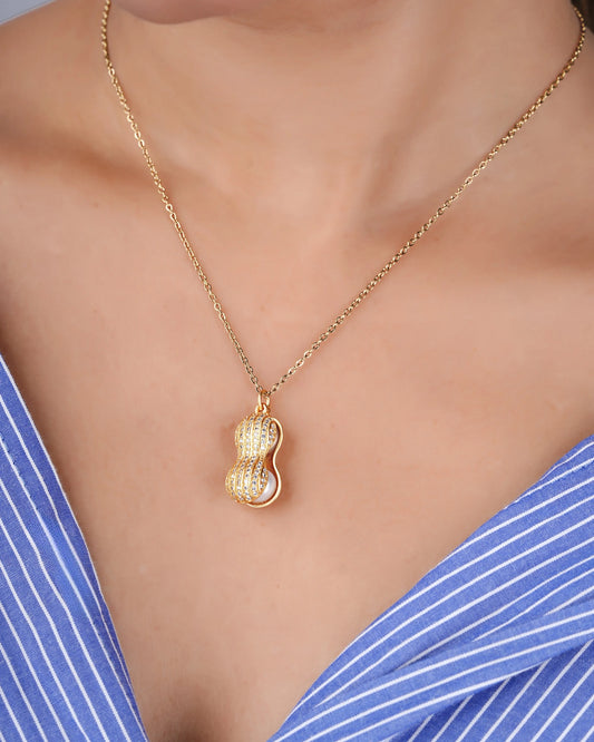 Swannah Crystal Peanut Necklace