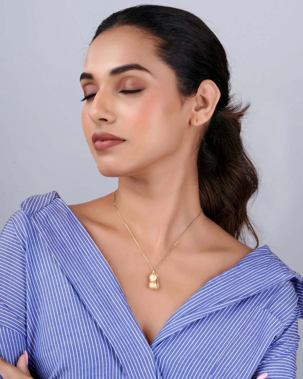 Swannah Crystal Peanut Necklace