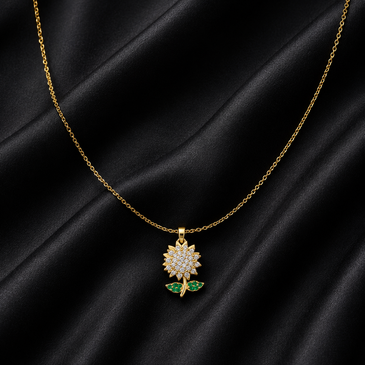 Swannah Sunflower Bloom Necklace