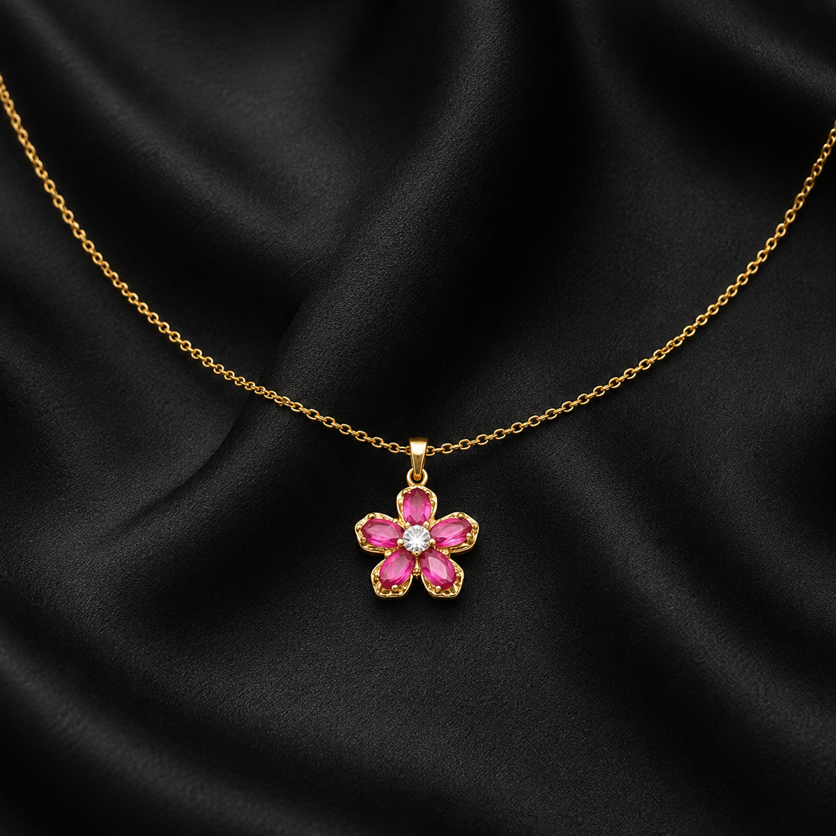 Swannah Pink Blossom Necklace