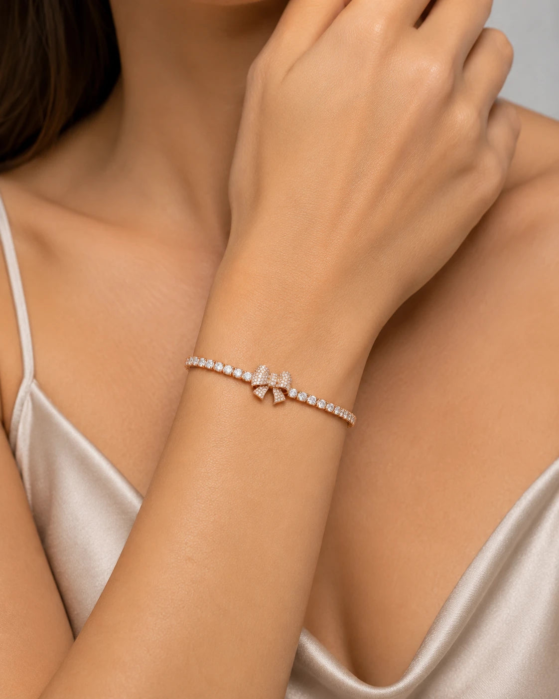 bow crystal bracelet