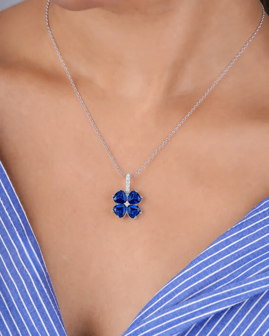 blue crystal necklace swannah