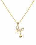 crystal butterfly butterfly necklace