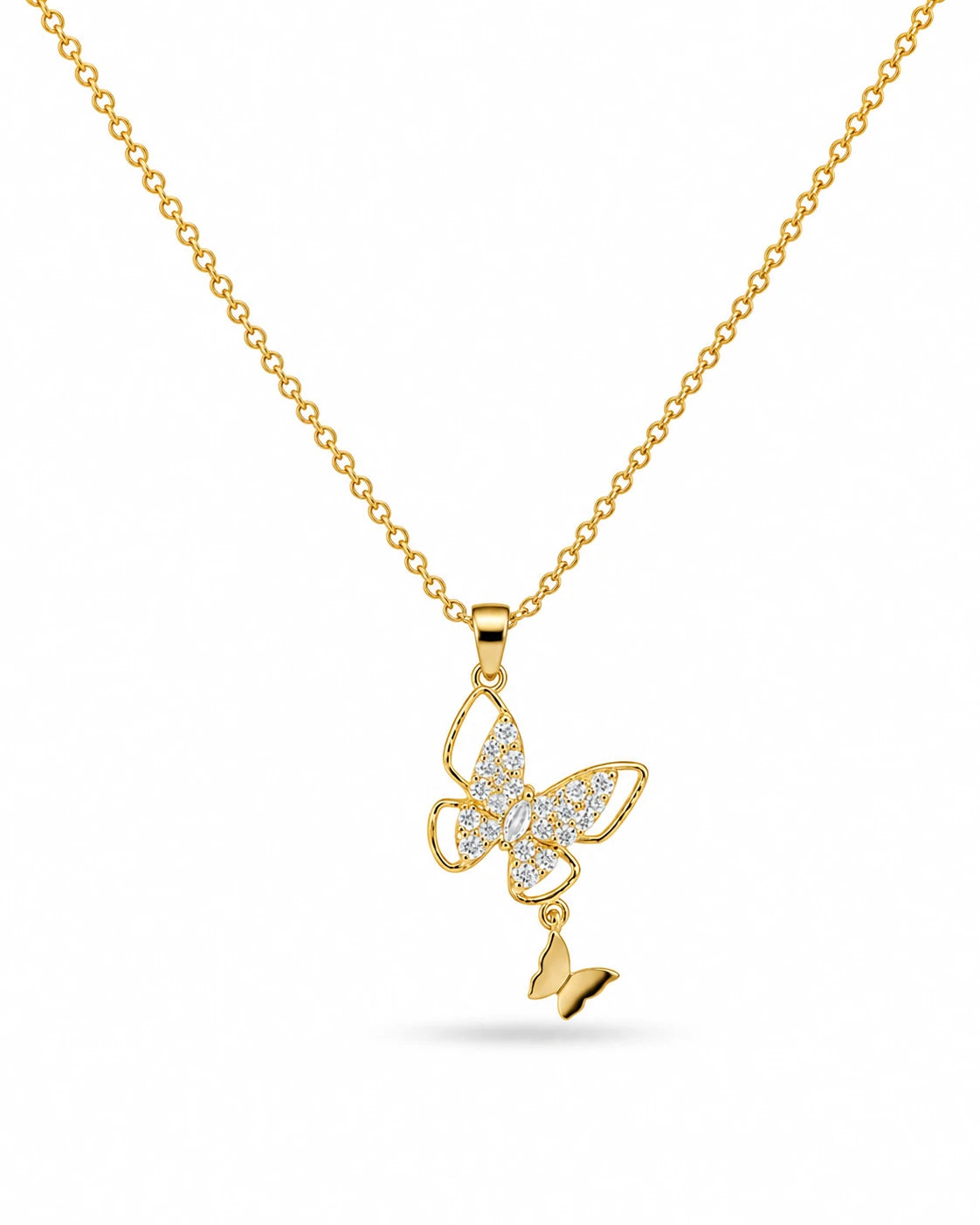 crystal butterfly butterfly necklace