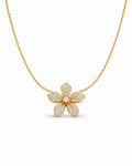 crystal flower flower necklace