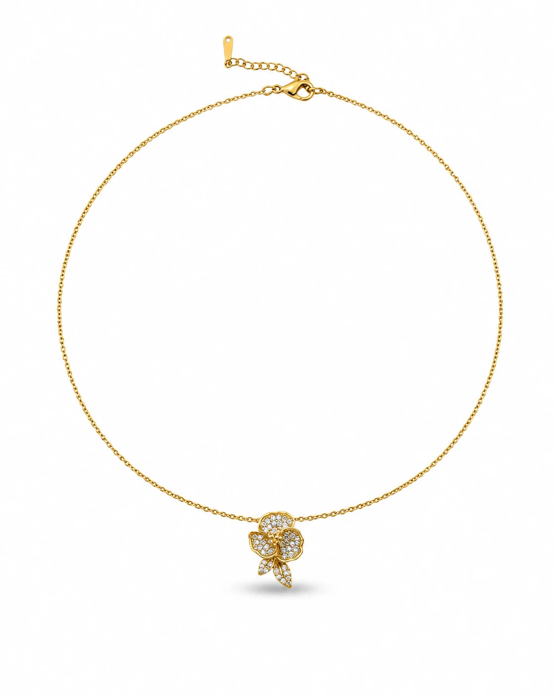 crystal flower necklace