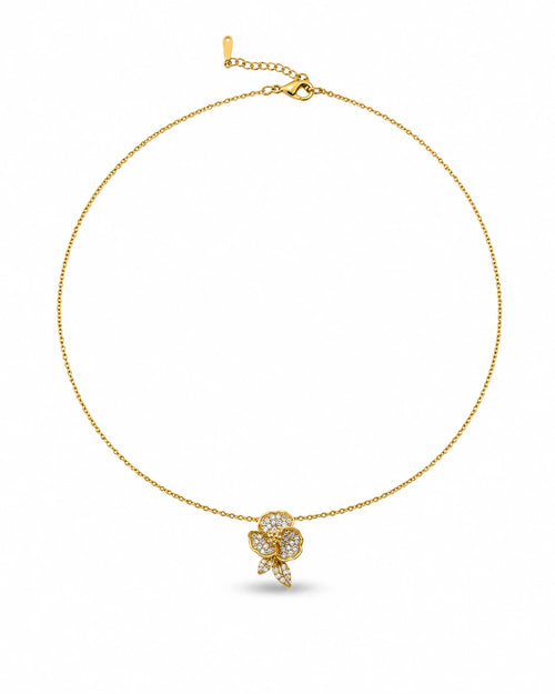 crystal flower necklace