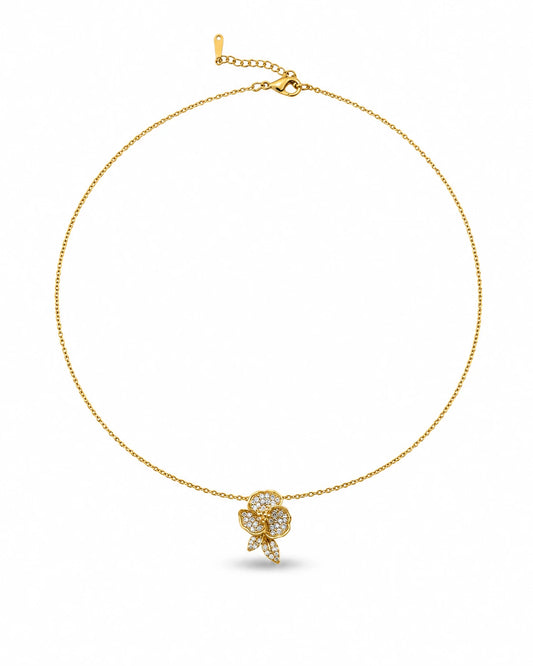 crystal flower necklace