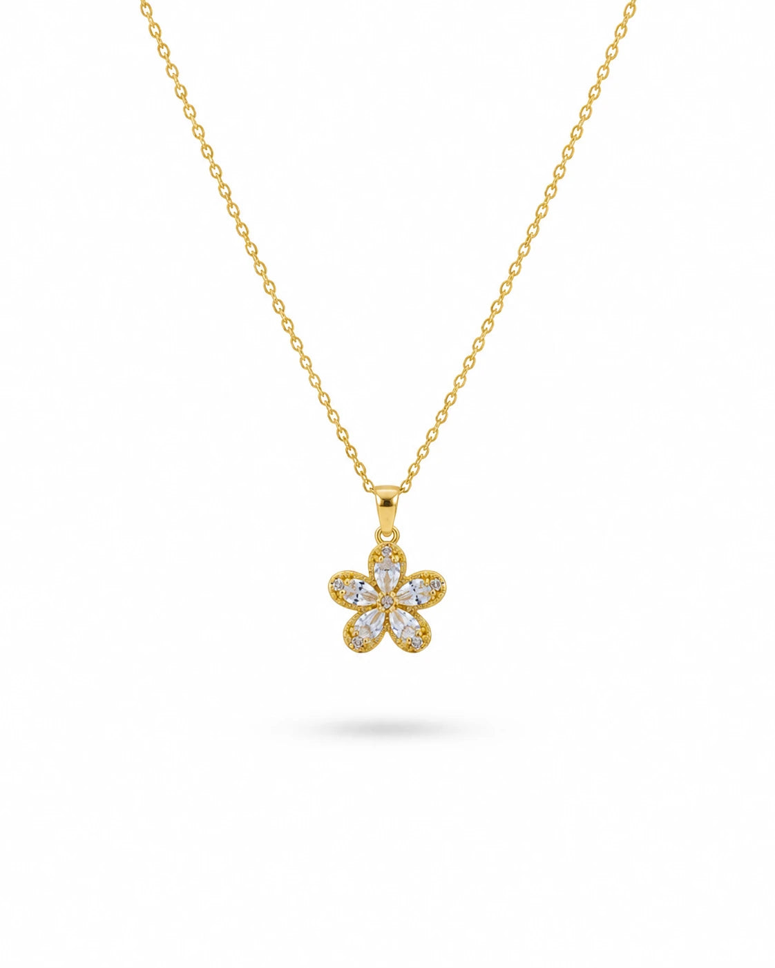 crystal flower necklace