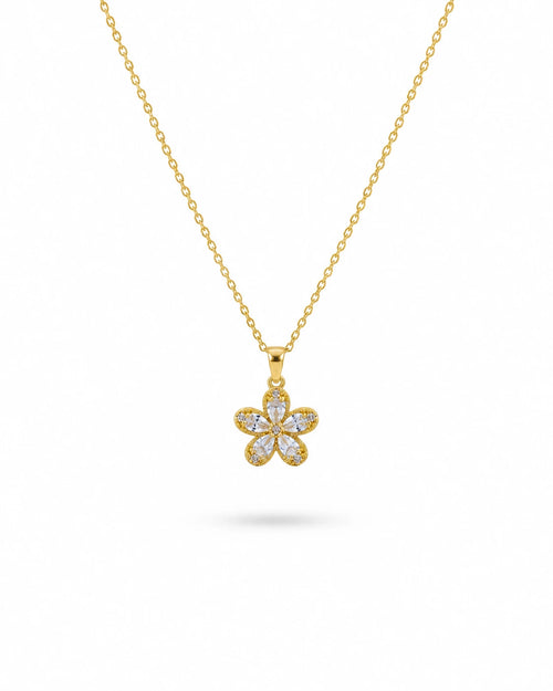 crystal flower necklace