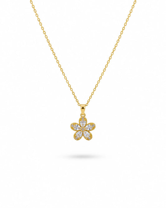 crystal flower necklace