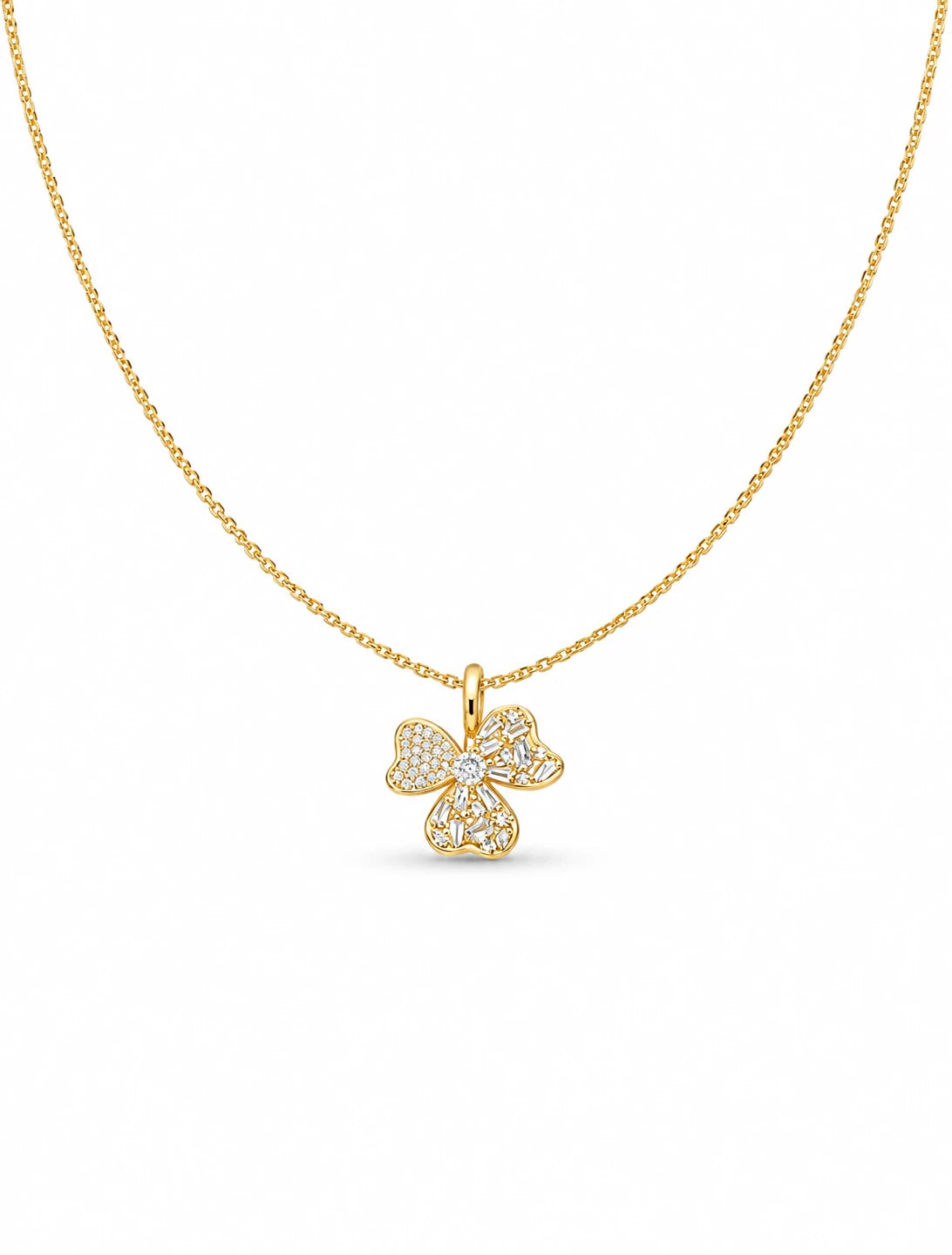 crystal pendant dainty necklace
