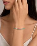 silver tennis bracelet