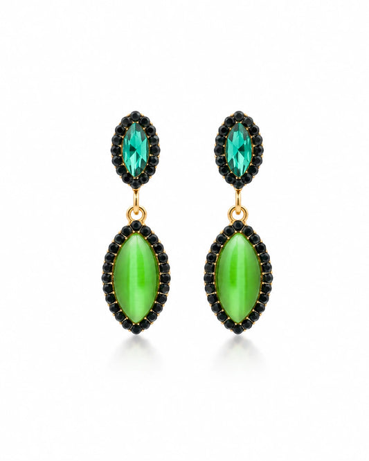 emerald drop earrings