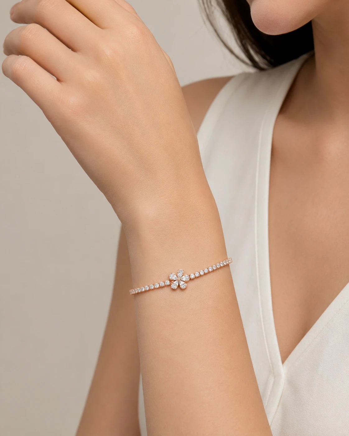 floral crystal bracelet