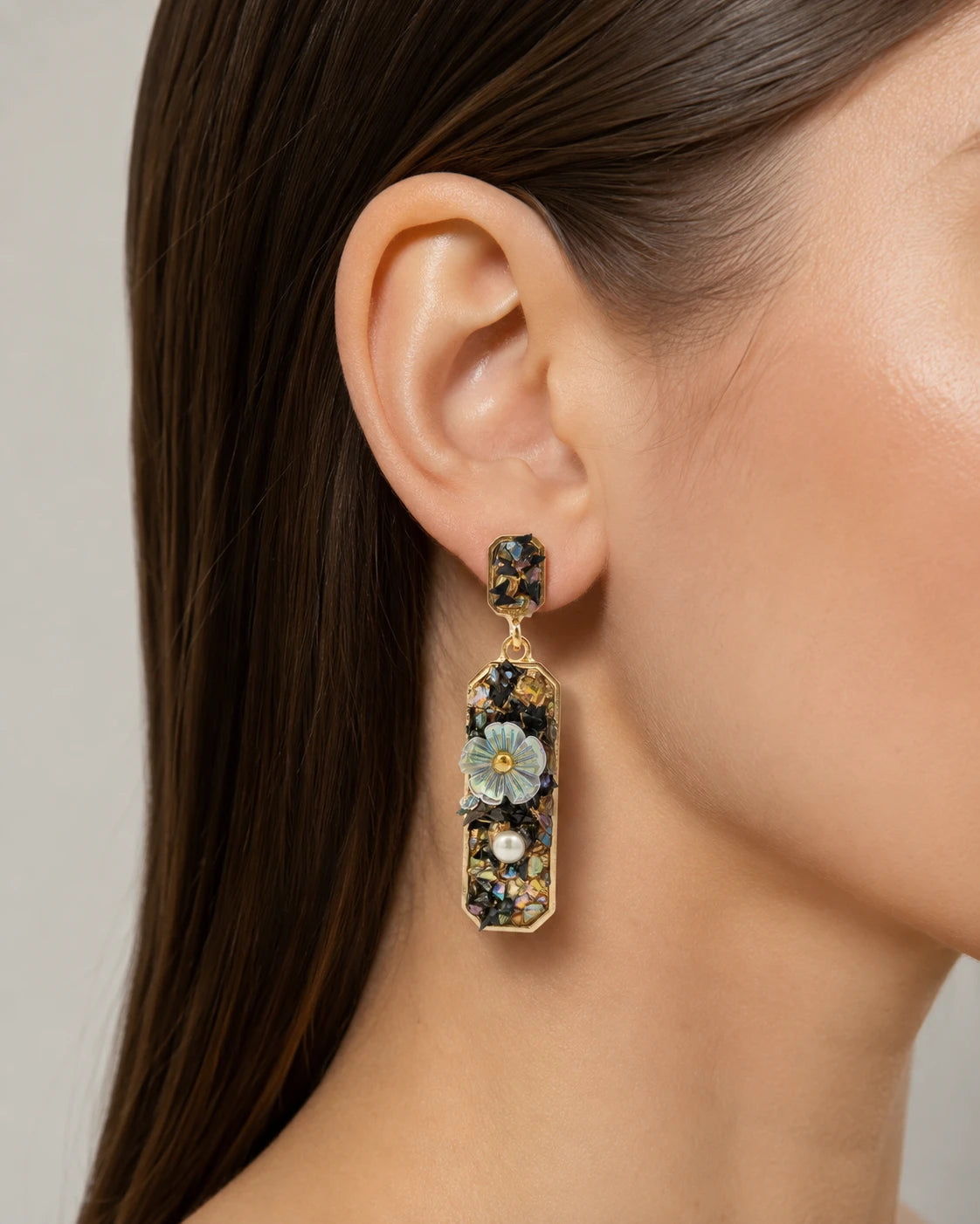 floral drop earrings