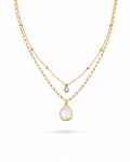 gold layered minimalist necklace