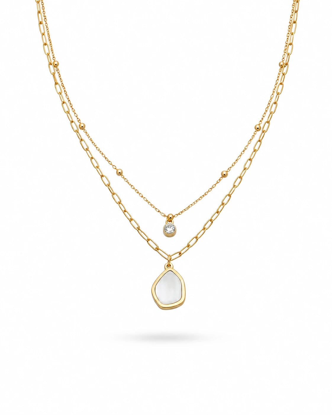 gold layered minimalist necklace