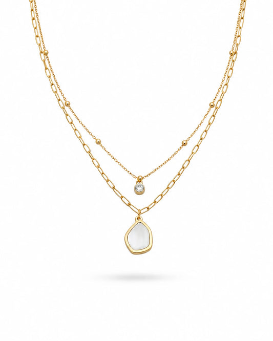 gold layered minimalist necklace