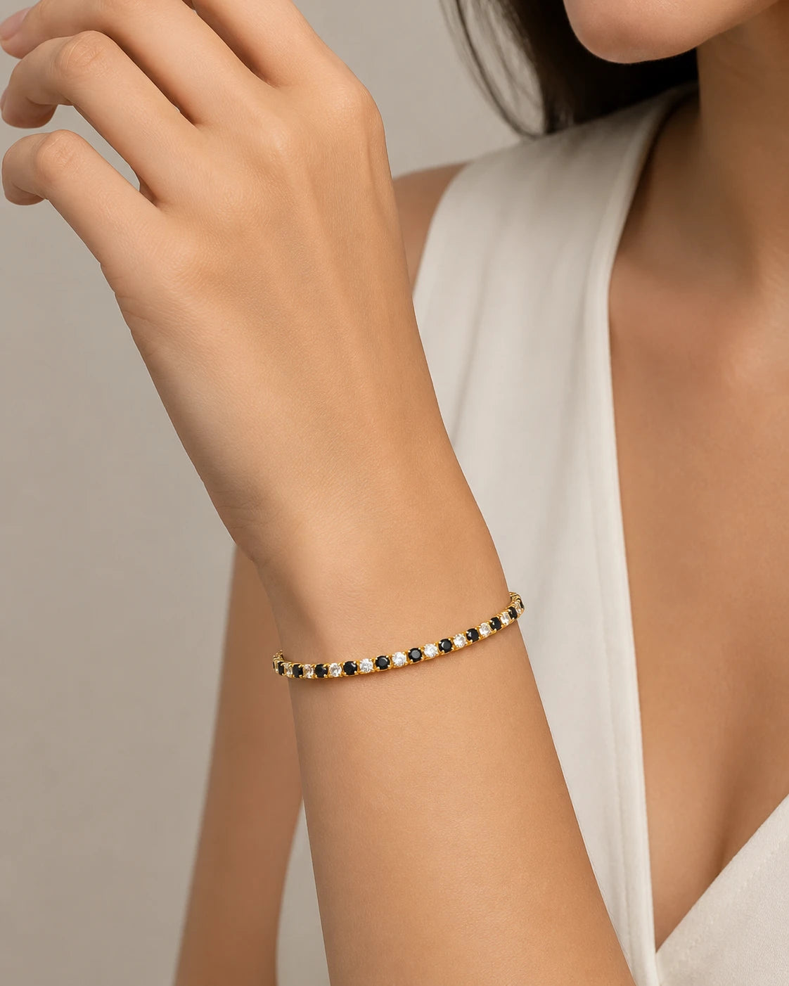 black crystal bracelet