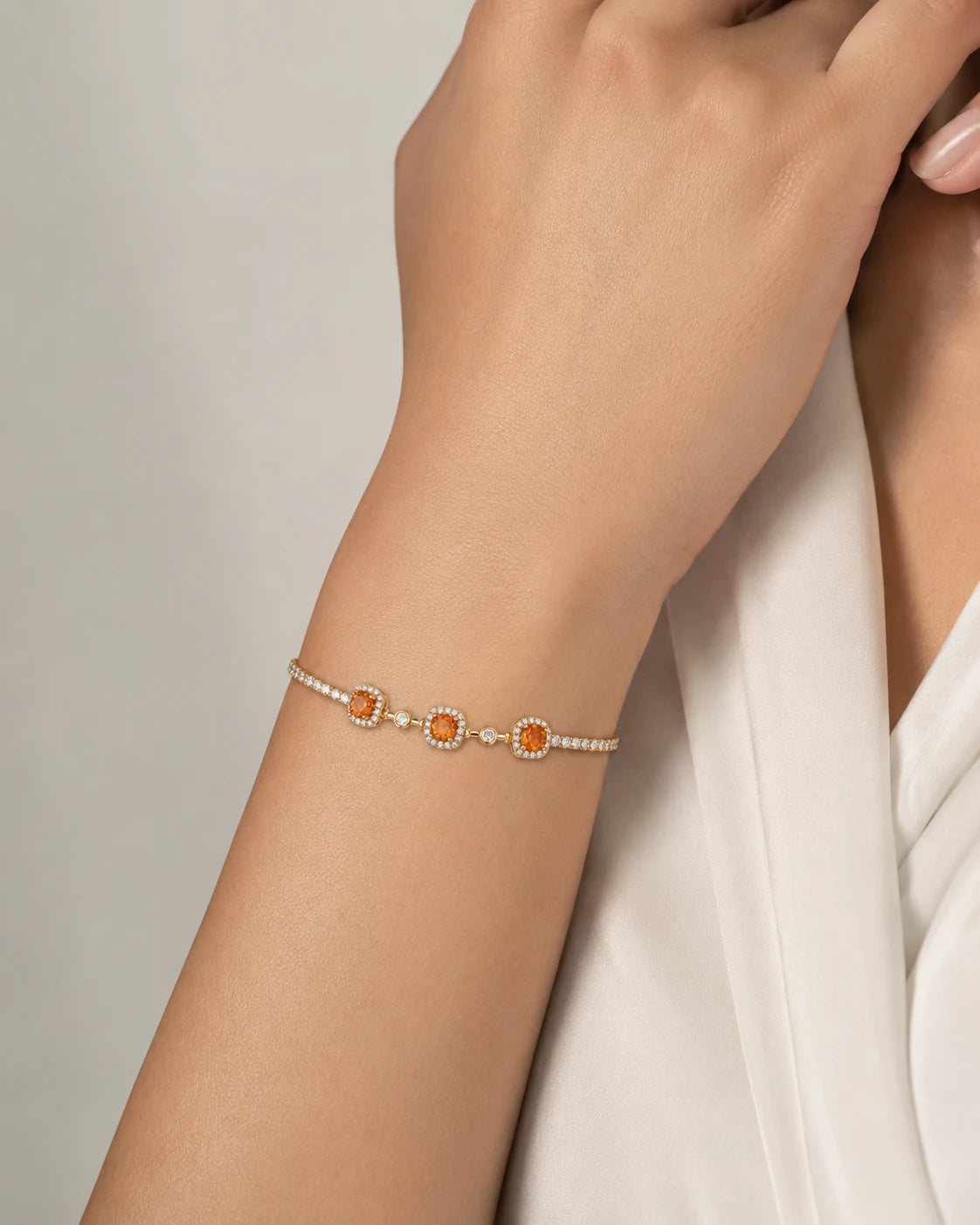 orange crystal bracelet