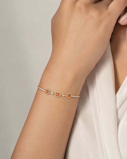 orange crystal bracelet