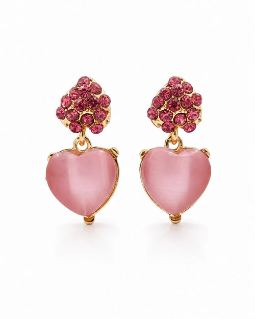 heart drop earrings