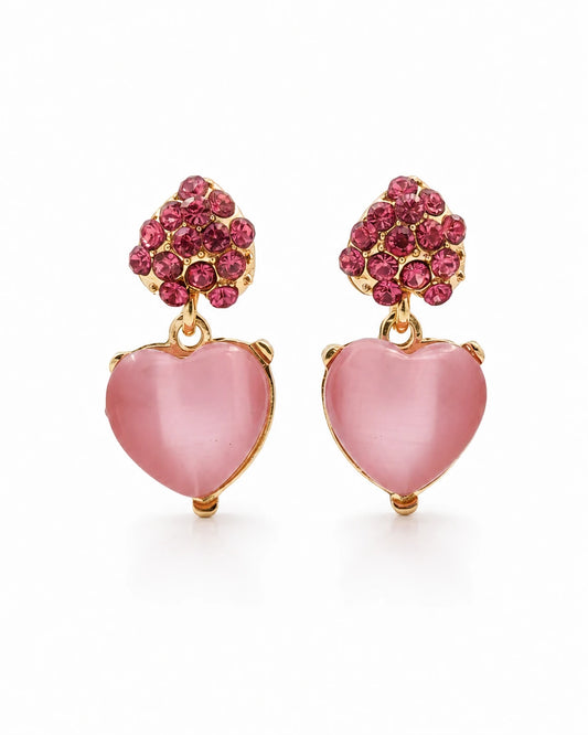 heart drop earrings
