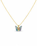 multicolor butterfly butterfly necklace