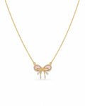 pink bow necklace