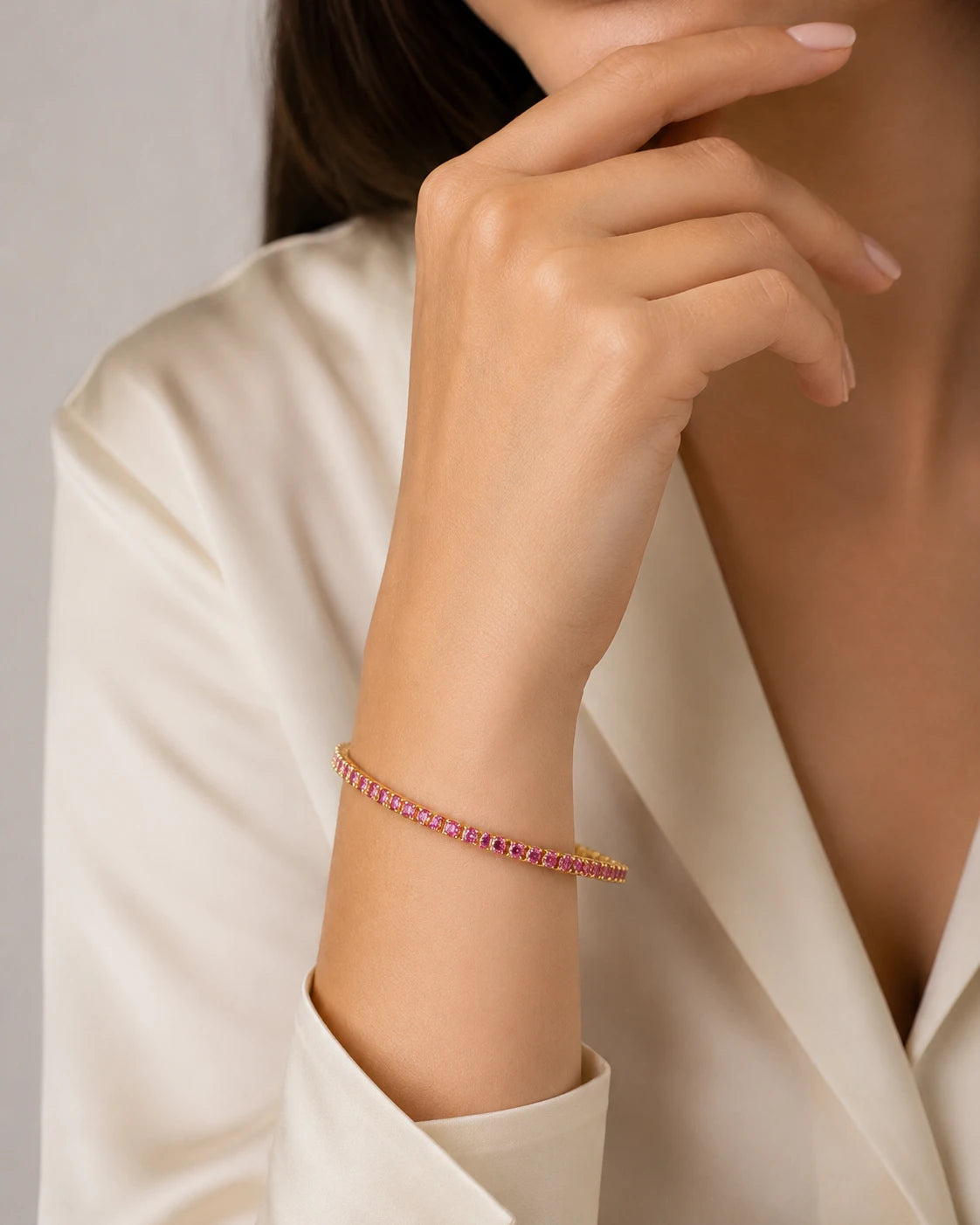pink crystal bracelet