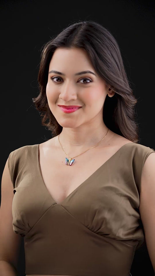 Swannah Crystal Butterfly Necklace