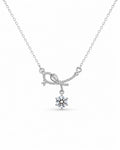 silver bow necklace