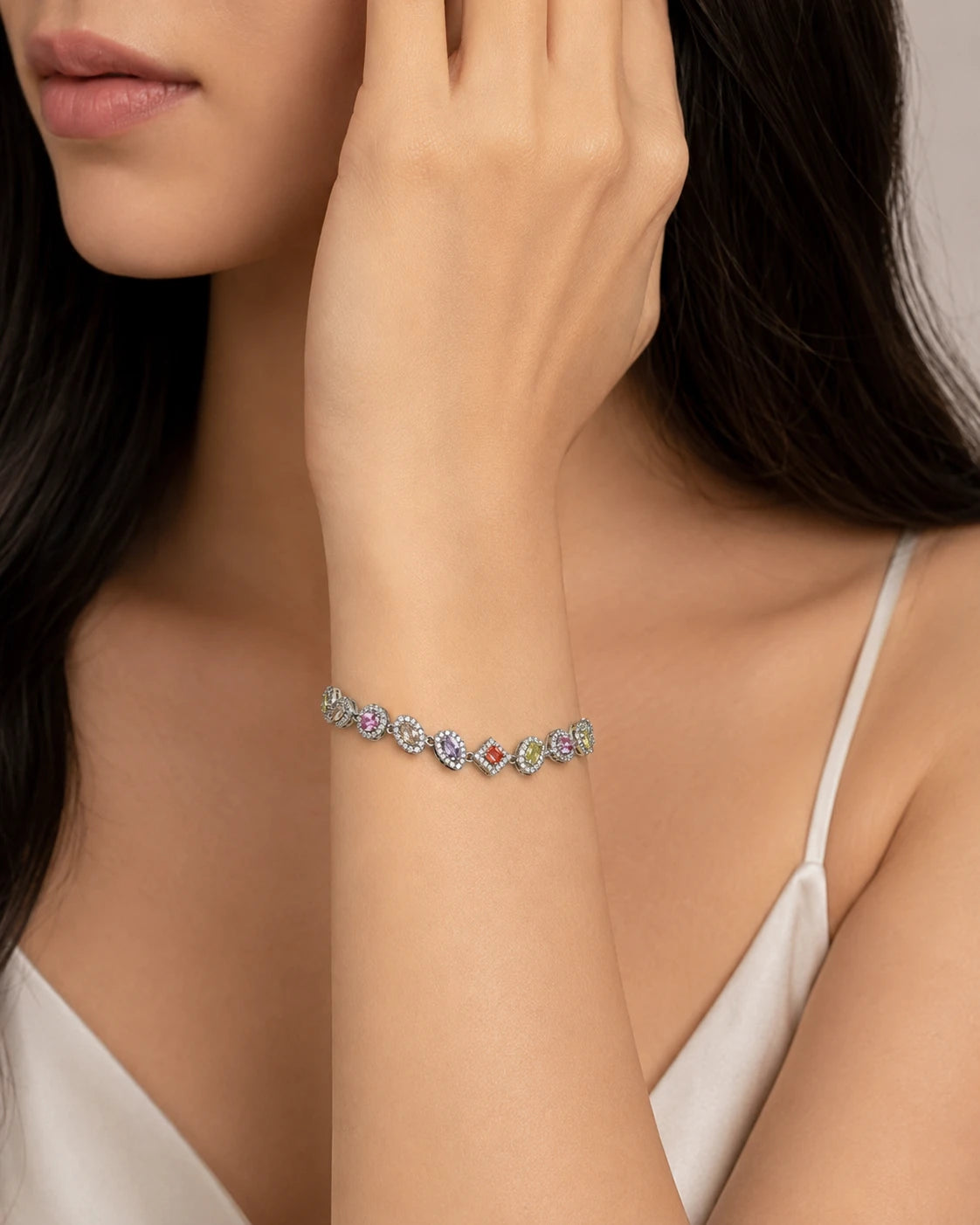 crystal link bracelet