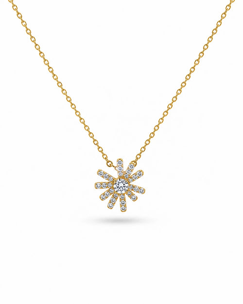 starburst crystal star necklace